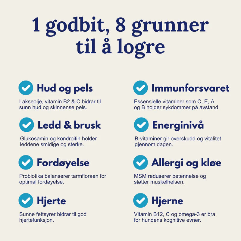 8-in-1 Multivitamin Treats för hundar